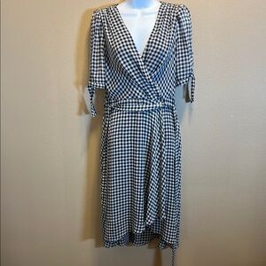 Tommy Hilfiger Black and White Midi Dress Size 4